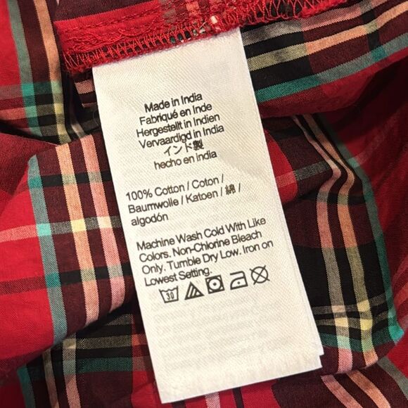 J.Crew Cottage top in plaid cotton poplin in deep ruby 4 - Picture 4 of 5